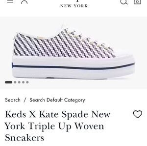 kate spade Triple Up Woven Sneakers - Black and White